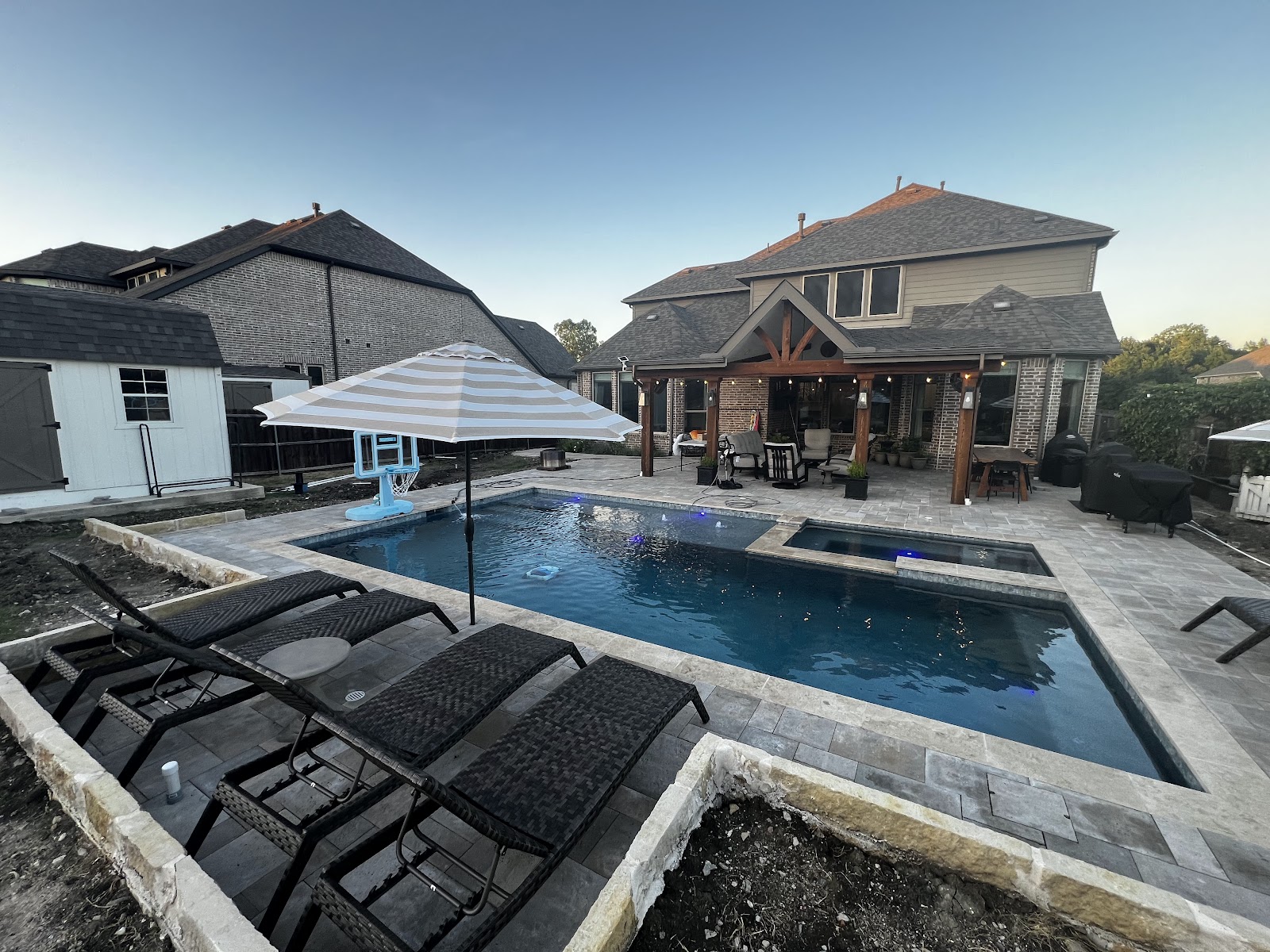 Compact Backyard Pool Renovation — Wylie